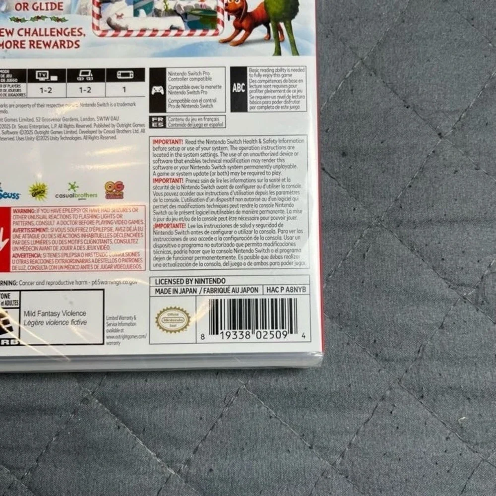 The Grinch Christmas Adventures (Holiday Edition) - Nintendo Switch - New Sealed